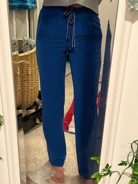 DOLAN Royal Blue Drawstring Scrub Pants “district high waisted 5 pocket”